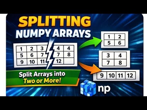 Splitting NumPy Array Into Two Or More Arrays| Code With Explanation (@EnhanceCodeLearning