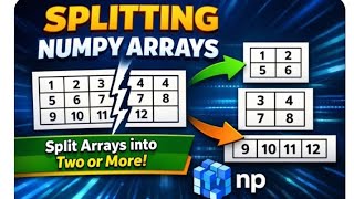 Splitting NumPy Array Into Two Or More Arrays| Code With Explanation (@EnhanceCodeLearning
