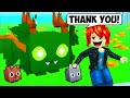 Giving a Random Noob the HUGE FOREST WYVERN in Roblox Pet Simulator X