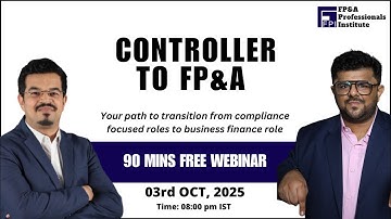 📊 Controller to FP&A Webinar | Oct 2025