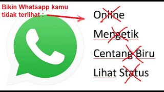 Cara Whatsapp Centang Satu Tidak Terlihat Online dan Mengetik Tapi Online + Tidak Lihat Status