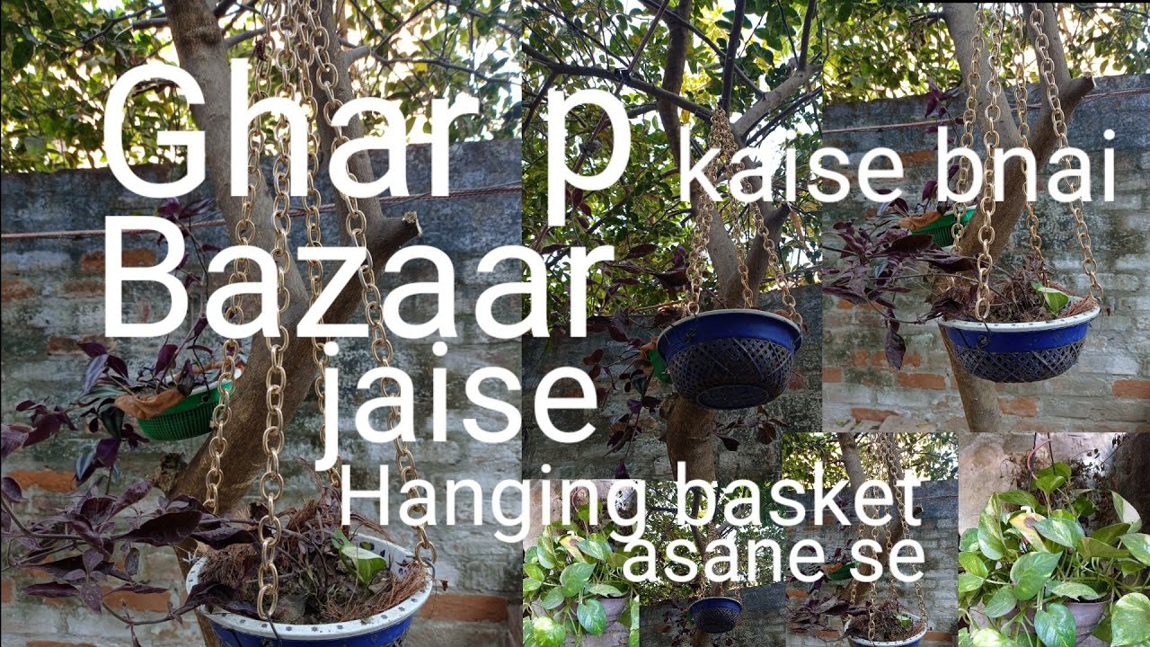 Easy way to Make Hanging Baskets/Light weight hanging basket/Hanging