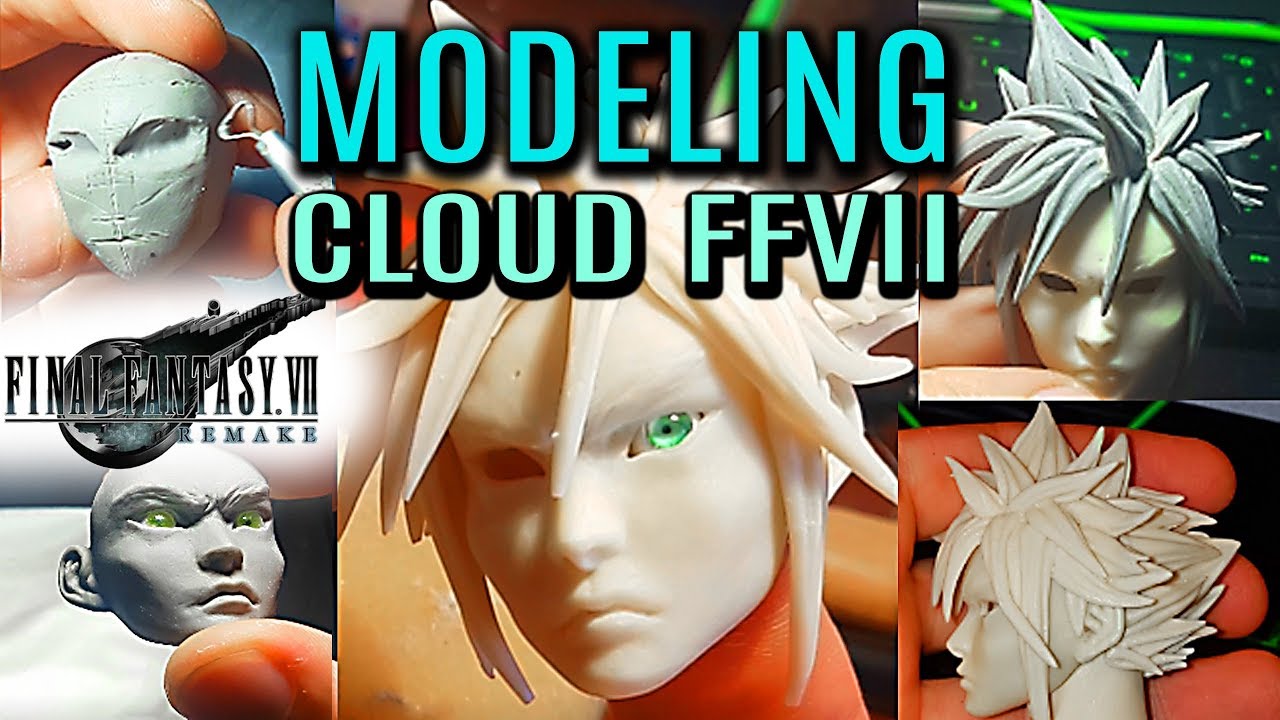 CLOUD FINAL FANTASY 7 REMAKE (MODELING FIGURE PROCESS) - YouTube