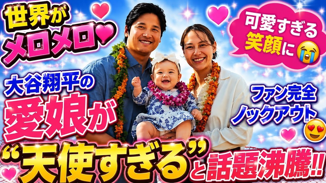 ⚾👶💖【世界がメロメロ】大谷翔平の愛娘が“天使すぎる”と話題沸騰‼️ 可愛すぎる笑顔にファン完全ノックアウト😭✨