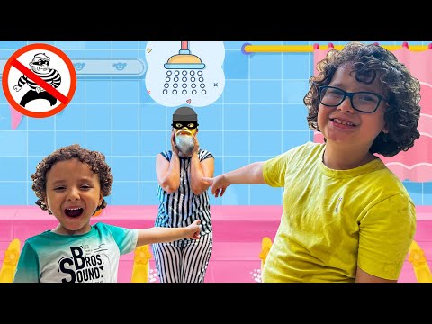 Caio e Cadu ensinam que não é certo pegar as coisas dos outros.