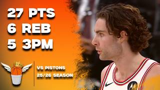 Josh Giddey 27 Points vs Pistons Full Highlights 2026