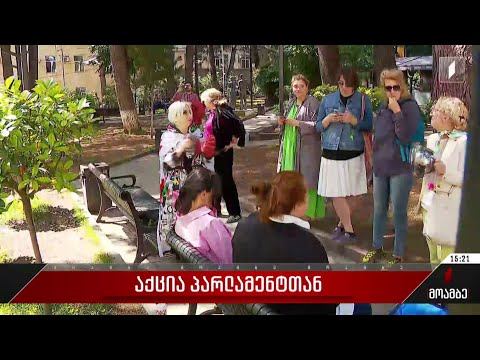პრეზიდენტის ვეტოზე მსჯელობის პარალელურად, პარლამენტის უკანა შესასვლელთან აქცია გაიმართა