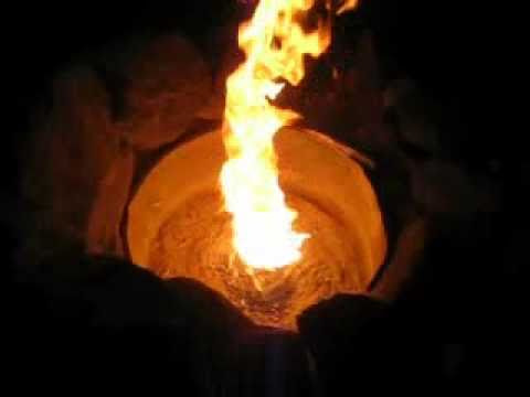 Flame Vortex - My backyard fire pit. - YouTube