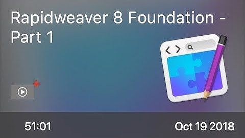 SCOM0779 - Rapidweaver 8 Foundation - Part 1 - Preview