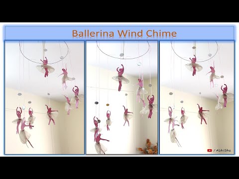 Ballerina wind chime | DIY Decor ideas | Ballerina mobile | Paper crafts| Waste Material Reuse