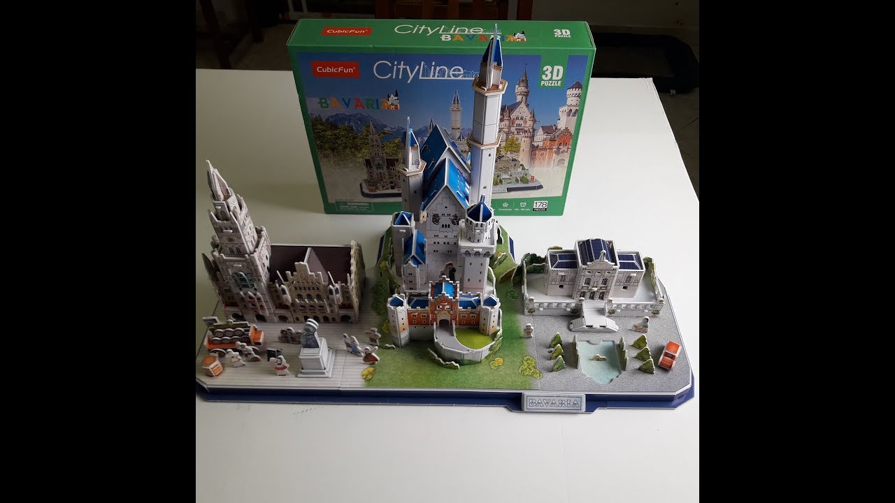 3D Puzzle Stadtansicht City Line Bayern Deutschland Cubic Fun 