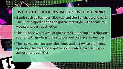 Is It Gothic Rock Revival Or Just Post-Punk? - Alt Scene Guru