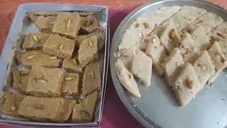 Bina chashni  k kam ingredients se 2,recipe banaye  nariyal or besan ki mithai/barfi/holi Special