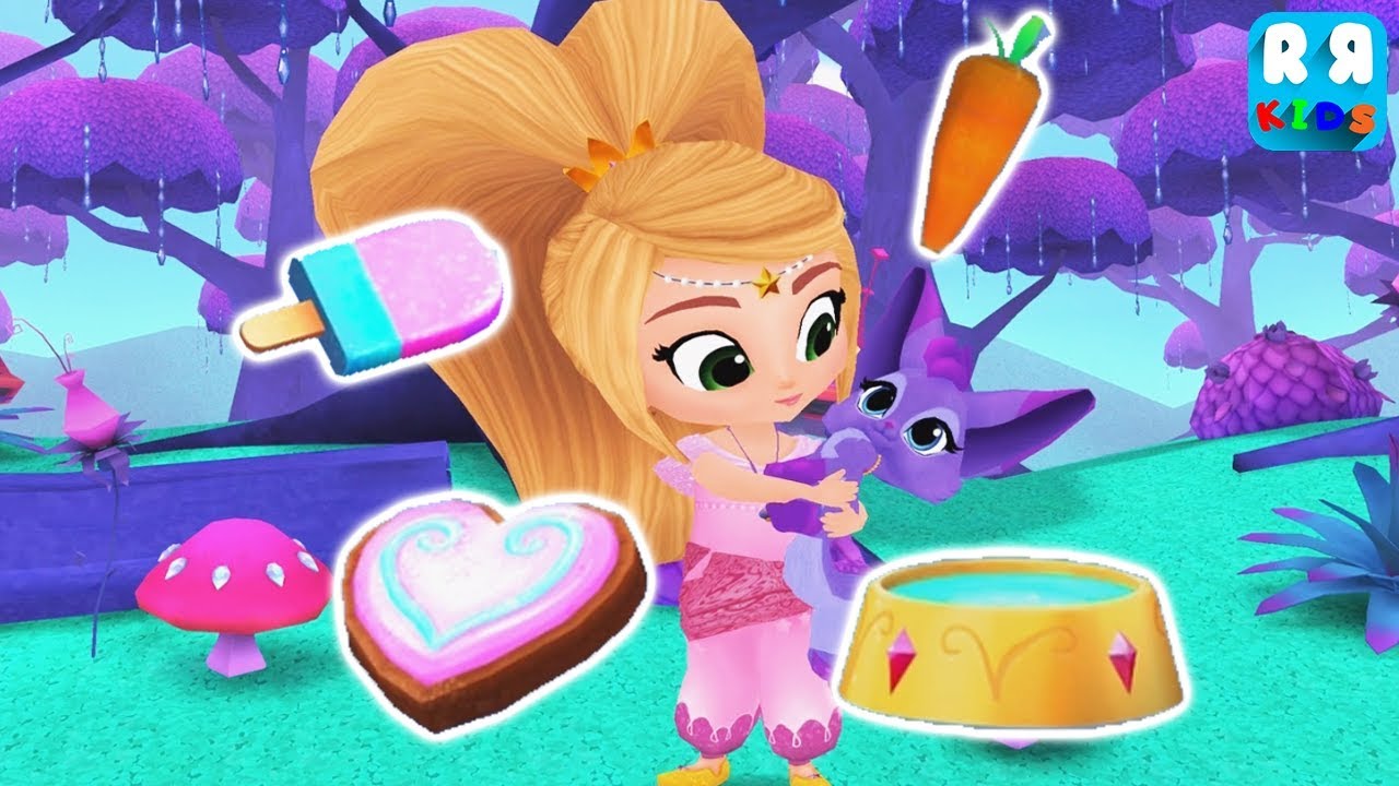 Shimmer and Shine Genie Games Play and Feeding your Pets with Parisa