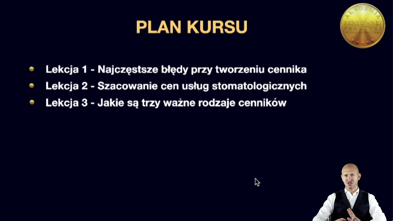 Michał Katarzyński podczas wykładu z Akademii Rentownej Praktyki