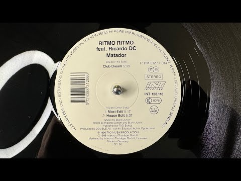 Ritmo Ritmo — Ritmo Ritmo featuring Ricardo DC – Matador (Club Dream) - Intercord Tonträger GmbH – INT 128.118