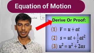 Derivation of equation of motion|All 3 equation of motion Derivation|Motion and rest#class9 #class11