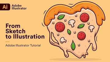 How to make Vector Art in Illustrator 2024 | Pizza Graphics in Adobe Illustrator.