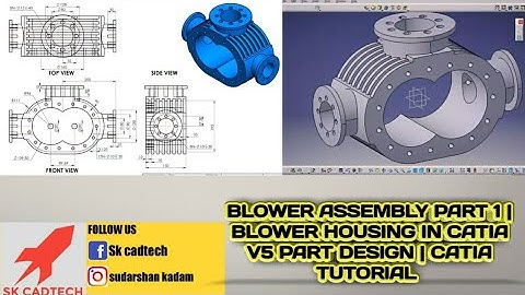 ROOT BLOWER ASSEMBLY PART 1 | BLOWER ASSEMBLY IN CATIA V5 PART 1 | CATIA V5 TUTORIAL ON PART DESIGN