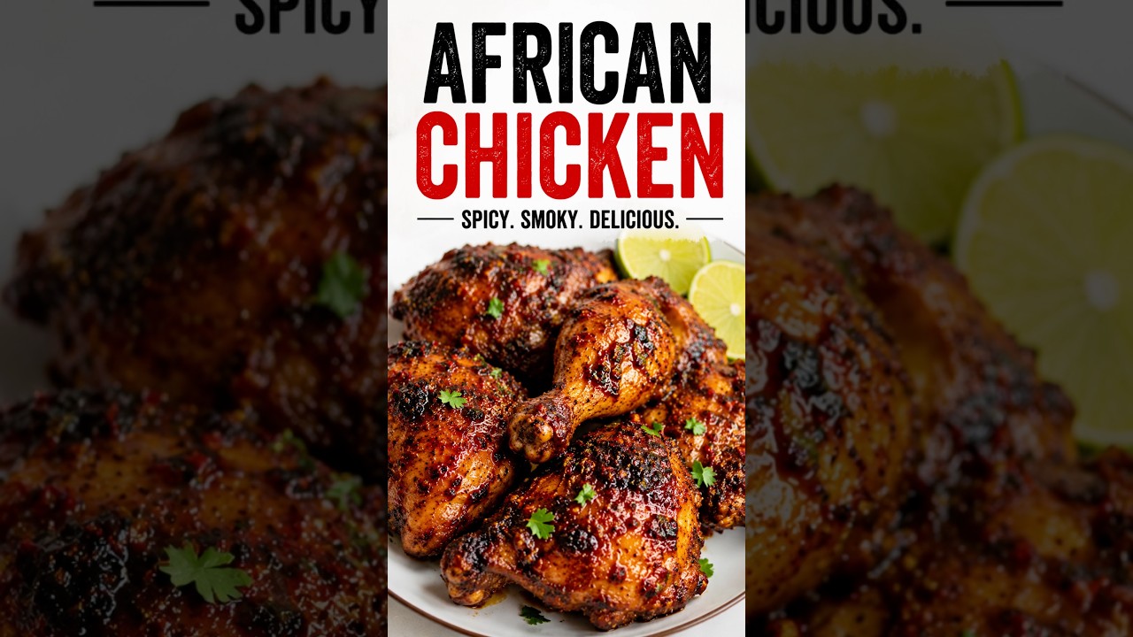 African Spicy Chicken 🔥🍗 | Smoky & Juicy Chicken Recipe #shorts