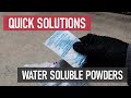 Quick solutions how to use water soluble powders wsp