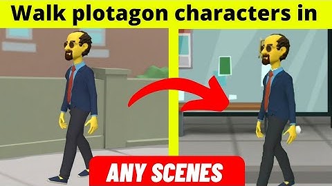 How to walk plotagon character in any background scene 😲