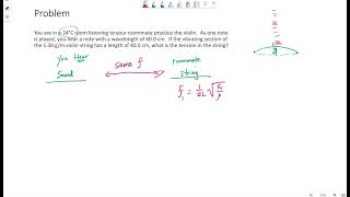 Standing wave on a string example 3