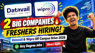 Datavail & Wipro Off-Campus Drive 2026 | Jobs for Any Degree | Direct Apply