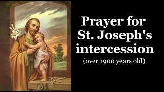 Prayer for St Joseph's intercession