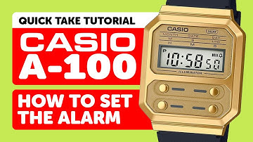 CASIO A-100 (Module 3503) - HOW to SET the ALARM