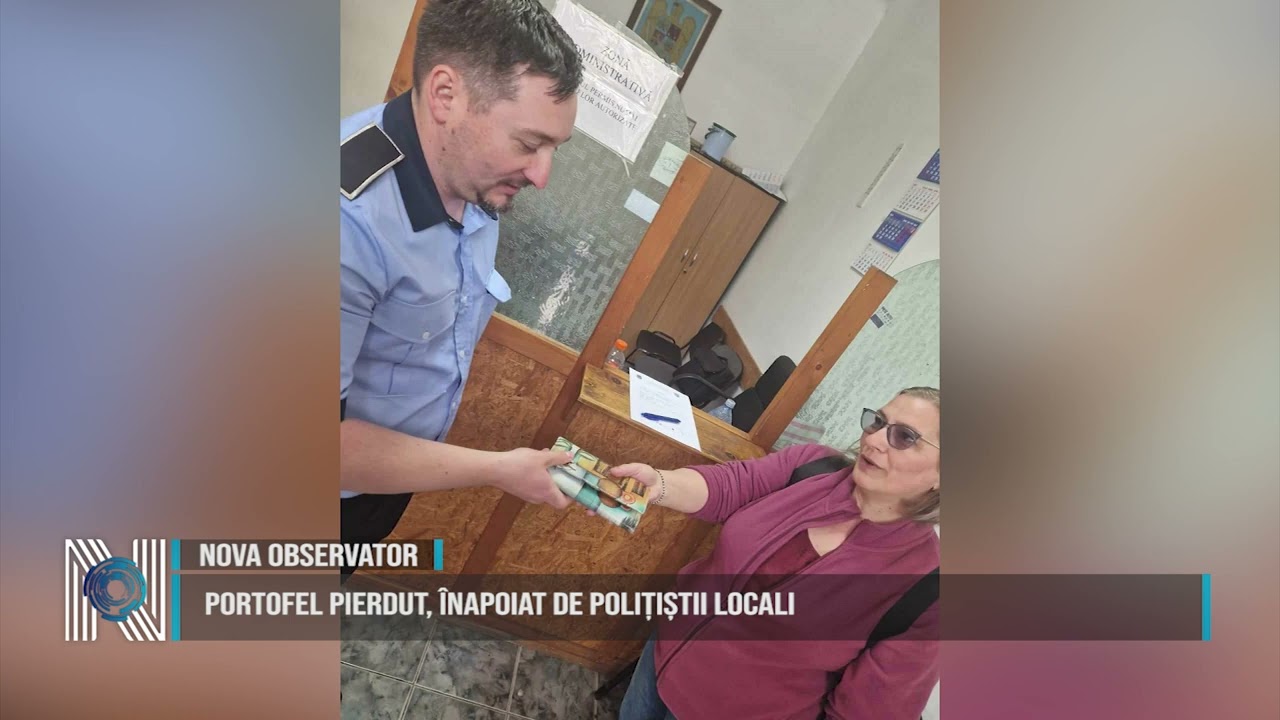 Portofel pierdut, înapoiat de polițiștii locali