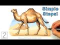Easy Way to Draw a Camel Using Simple Shapes