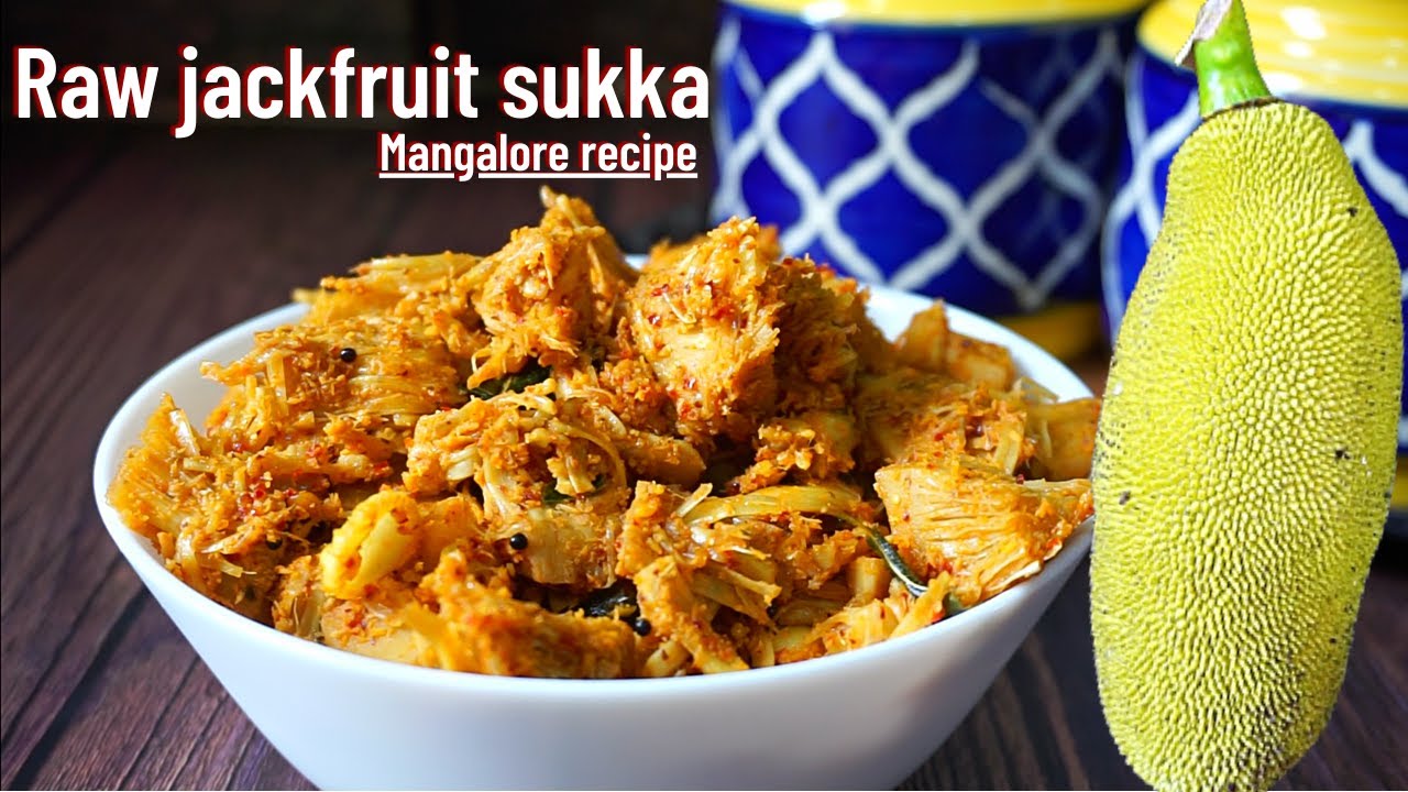 Raw jackfruit recipe | raw jackfruit bhaji | jackfruit palya | gujje sukka Mangalore style recipe