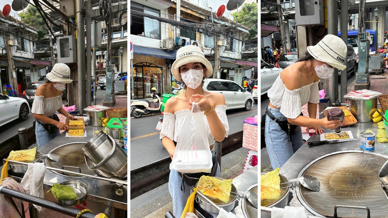 4k Roti With Eggs And Banana The Most Popular Roti Lady In Bangkok Thai Street Food Youtube 