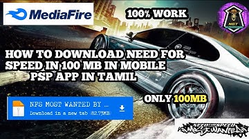 NEED FOR SPEED MOST WANTED GAME DOWNLOAD IN MOBILE TAMIL ONLY 80MB