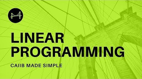 CAIIB ABM LINEAR PROGRAMMING PART 1