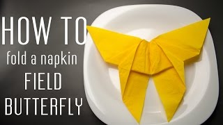 How To Fold A Napkin Into A Field Butterfly