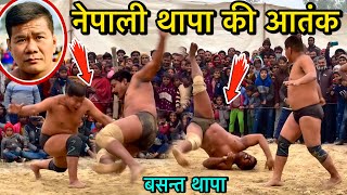 बसंत थापा की आज तक की सबसे ख़तरनाक कुश्ती | basant thapa ki kushti | thapa ki new kushti dangal