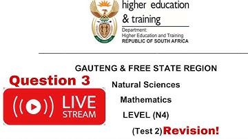 Mathematics N4 Test 2 revision March 2025 | Mathematics question 3