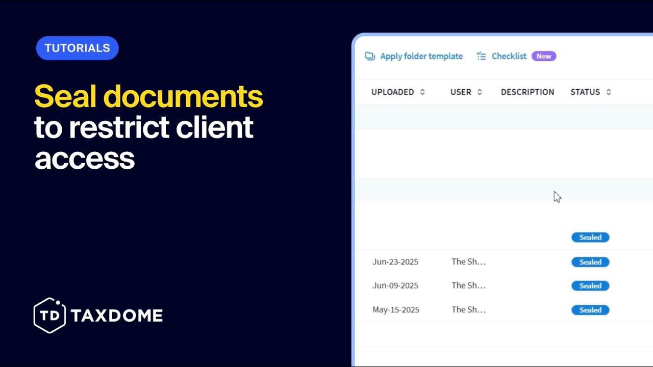 Seal documents to restrict client access