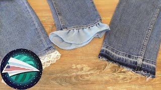 Making Jeans Legs Longer | Useful Sewing Ideas | Easy Sewing for Beginners