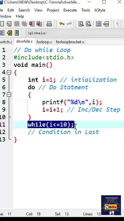 How to use Do While loop in C Language | Do While Statement in C - YouTube