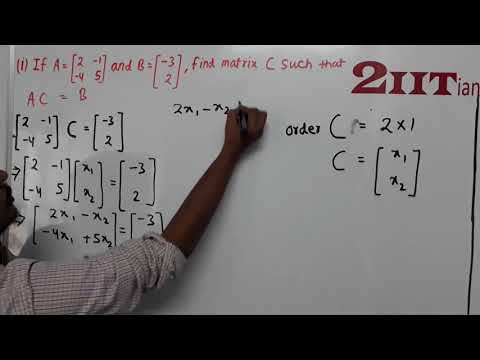 Matrices Exercise 8 3 Q37 Class X ICSE | IIT JEE