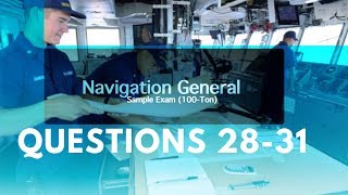 Navigation General Sample Exam (Questions 28 to 31)