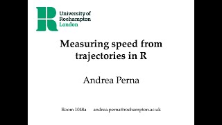calculating speed from trajectories