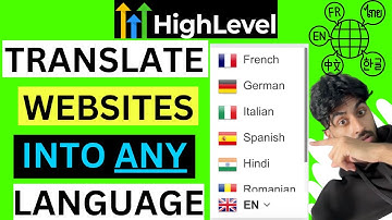 TRANSLATION WIDGET that Translates EVERY GoHighLevel Website Tutorial! (WILD)