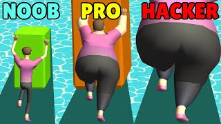 NOOB vs PRO vs HACKER in Fat Pusher screenshot 4