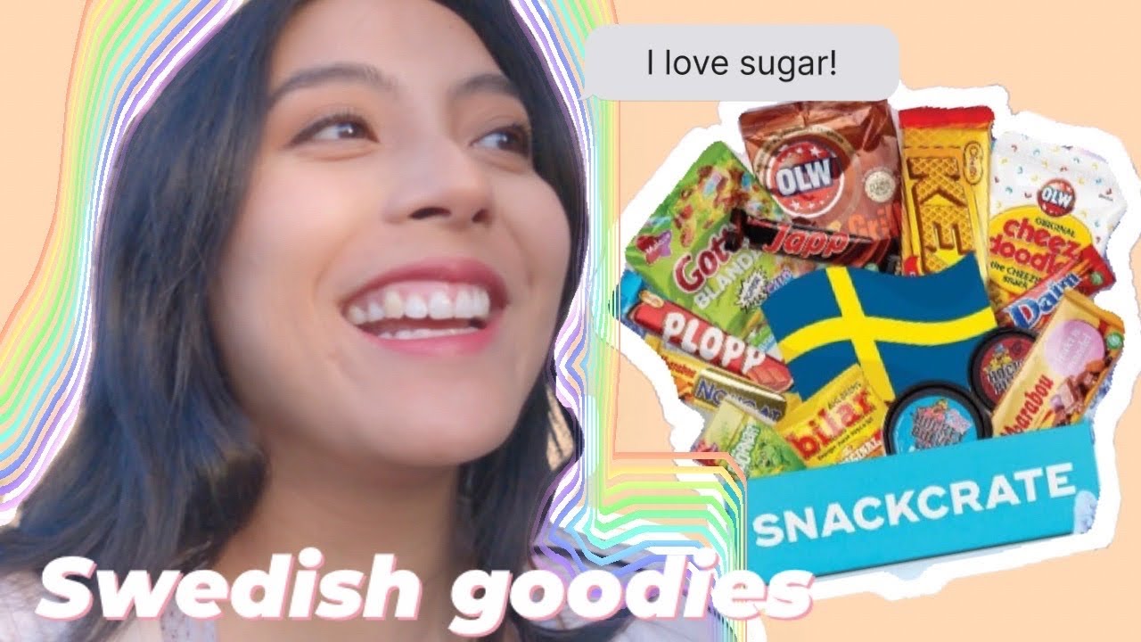 American Girl Tries Snacks From Sweden! | Snackcrate Unboxing March 2021