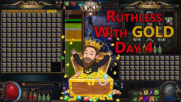 I Became A MILLIONAIRE, Then Gambled It All Away - Ruthless With Gold Day 4 - Path of Exile 3.20