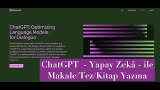 ChatGPT - Yapay Zeka ile Makale Tez Ödev Kitap Yazılır mı?